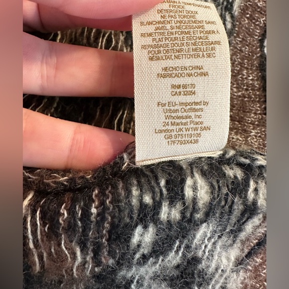 FREE PEOPLE Fair Isle Cabin Fever Sweater Tunic Wool Blends Long Nordic Geo Knit - Picture 14 of 15